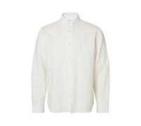SELECTED MEN - SLMREGCLAUS CLAY LINENBLEND LS SHT NOOS Bright White - Gr. - M