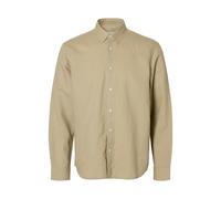 SELECTED MEN - SLMREGCLAUS CLAY LINENBLEND LS SHT NOOS Pure Cashmere - Gr. - L