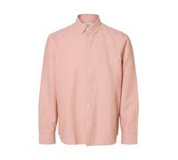 SELECTED MEN - SLMREGCLAUS CLAY LINENBLEND LS SHT NOOS Rose Dawn - Gr. - L