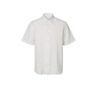 SELECTED MEN Slmregclaus Clay Linenblend Ss Sht Noos