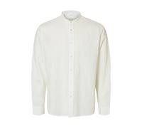 SELECTED MEN - SLMREGCLAY LINENBLEND LS SHIRT BAND NOOS Bright White - Gr. - XXL