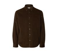 selected men - SLMREGCOLE DANNI CORD BD LS SHIRT NOOS Turkish Coffee - Gr. - XXL