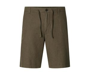 SELECTED MEN - SLMREGULAR-BRODY LINEN BLD SHORTS NOOS Forest Night - Gr. - XXL