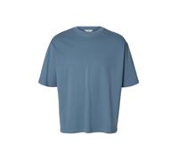 SELECTED MEN - SLMRELAXASPEN 2-PLY SS O-NECK NOOS Blue Mirage - Gr. - L