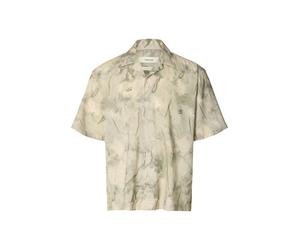 selected men - SLMRLXAIR MIX SS SHIRT Deep Lichen Green - Gr. - L