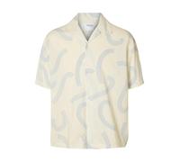 SELECTED MEN - SLMRLXAIR MIX SS SHIRT Egret - Gr. - M