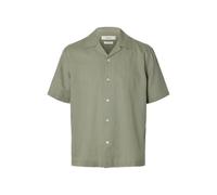 SELECTED MEN Slmrlxcasper Clay Linenblend Ss Sht Noos