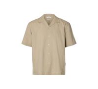 SELECTED MEN Slmrlxcasper Clay Linenblend Ss Sht Noos