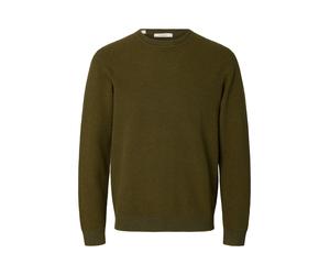 selected men - SLMROSS LS KNIT STRUCTURE CREW NECK NOOS Grün - Gr. - XXL