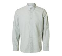 Selected Slim Sun Langarmhemd (Herstellerartikelnummer: 16078867-IcebergGreen/White-L)