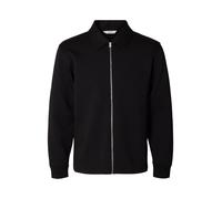 selected men - SLMTOM SOFT FULL ZIP SWEAT NOOS Black - Gr. - S
