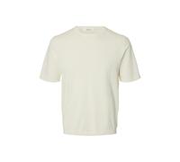 SELECTED MEN - SLMTORINO SS KNIT CREW NECK NOOS Egret - Gr. - XL