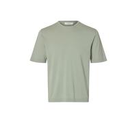 SELECTED MEN - SLMTORINO SS KNIT CREW NECK NOOS Aqua Gray - Gr. - L