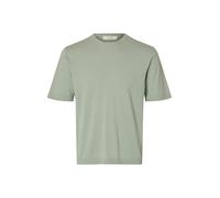 SELECTED MEN - SLMTORINO SS KNIT CREW NECK NOOS Aqua Gray - Gr. - XL