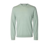 SELECTED MEN - SLMTRAY LS KNIT REG MERINO CREW NOOS Aqua Gray - Gr. - XXL