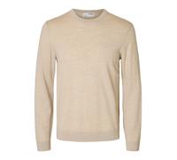 selected men - SLMTRAY LS KNIT REG MERINO CREW NOOS Grau - Gr. - XL