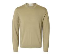SELECTED MEN - SLMTRAY LS KNIT REG MERINO CREW NOOS Kelp - Gr. - L
