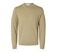 SELECTED MEN - SLMTRAY LS KNIT REG MERINO CREW NOOS Kelp - Gr. - S