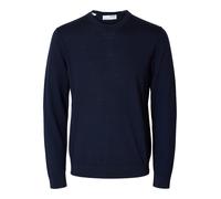 selected men - SLMTRAY LS KNIT REG MERINO CREW NOOS Navy Blazer - Gr. - S