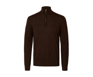 selected men - SLMTRAY LS KNIT REG MERINO HALF ZIP NOOS - Gr. - S