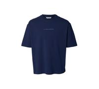 selected men - T-Shirt - Slhrelaxnorman blau - Gr. - S