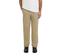 Chinos SELECTED "SLM196-STRAIGHT MILES TWILL PANT NOOS", Herren, Gr. 33, Länge 34, beige (greige), Web, Obermaterial: 91% Baumwolle, 6% Elastomultiester, 3% Elasthan, unifarben, straight fit lang, Hos