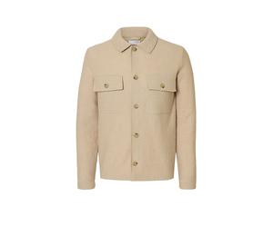 SELECTED Overshirt SLHNEALY creme | L