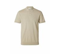 Selected Berg Kurzarm-poloshirt (Herstellerartikelnummer: 16092437-Oatmeal/Melange-M)