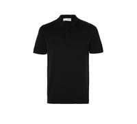 Selected Poloshirt BERG Herren Kurzarm aus reiner Baumwolle Schwarz 2XL