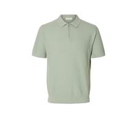 Selected Cran Kurzarm-poloshirt L Aqua Gray