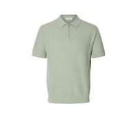 Selected Cran Kurzarm-poloshirt M Aqua Gray