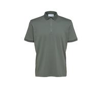 SELETED HOMME Herren SLHFAVE Zip SS Polo Poloshirt, Agave Green, L