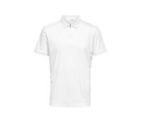 SELECTED HOMME Slhfave Zip Ss Polo Noos, Herren Polohemd mit halbem Reißverschluss, Regular Fit, Bio-Baumwolle & recyceltes Polyester, Für jeden Anlass, Freizeithemd, Cloud Dancer/Weiß
