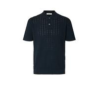SELECTED MEN - SLHMATTIS SS KNIT NEW CABLE POLO Sky Captain - Gr. - XXL