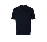 SELECTED HOMME Poloshirt mit V-Ausschnitt Modell 'MATTIS' in Dunkelblau, Größe XXL