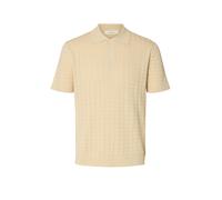 SELECTED HOMME Regular Fit Poloshirt aus reiner Baumwolle Modell 'MATTIS' in Sand, Größe M