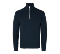 Selected - Pullover mit Reißverschluss blau - Gr. - S