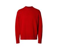 SELECTED HOMME Relaxed Fit Strickpullover aus Woll-Kaschmir-Mix Modell 'Calle' in Rot, Größe M