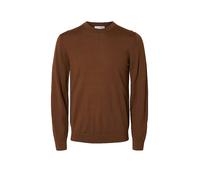 SELECTED HOMME Regular Fit Pullover aus reiner Merinowolle Modell 'TRAY' in Cognac, Größe L
