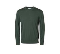SELECTED HOMME Regular Fit Pullover aus reiner Wolle Modell 'TRAY' in Dunkelgruen, Größe S