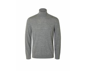 SELECTED Rollkragenpullover SLHTRAY grau | S