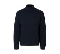 SELECTED HOMME Regular Fit Rollkragenpullover aus reiner Baumwolle Modell 'TREVOR' in Blau, Größe XL