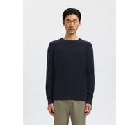 SELECTED "SLHROSS LS KNIT STRUCTURE CREW NECK NOOS" Baumwolle, regular fit (55231232-XL) schwarz sapphire