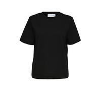 SELECTED FEMME Damen Slfessential Boxy Tee Noos T Shirt, Schwarz, M EU