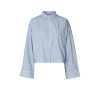 SELECTED WOMEN Damen Slfastha Ls Cropped Boxy Shirt Noos, Cashmere Blue, 40