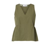 selected women - SLFBLAIR SL V-NECK PEPLUM TOP NOOS Deep Lichen Green - Gr. - 40