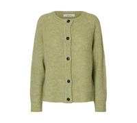 Selected Femme Regular Fit Strickjacke aus Woll-Mix mit Alpaka-Anteil Modell 'LULU' in Schilf, Größe S