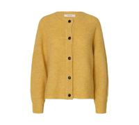 Selected Femme Regular Fit Strickjacke aus Woll-Mix mit Alpaka-Anteil Modell 'LULU' in GELB, Größe L