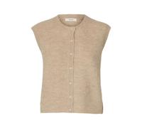 SELECTED WOMEN Damen Slflulu Sl Button O-Neck Vest Noos, Birch, Large