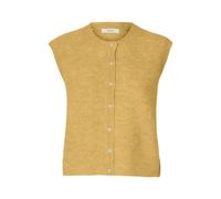 SELECTED WOMEN Damen Slflulu Sl Button O-Neck Vest Noos, Ochre, S EU